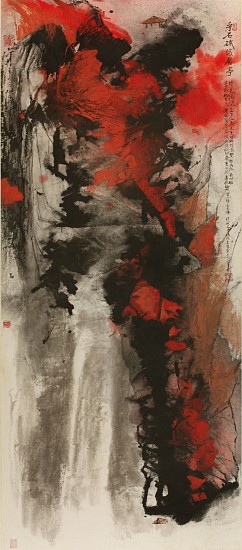 Hou Beiren, E Mei Pavilion at Caishi Crag
2008, Ink and Color on Paper