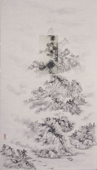 Arnold Chang and Michael Cherney, Saltscape 1
2017, Photography and ink on Xuan paper